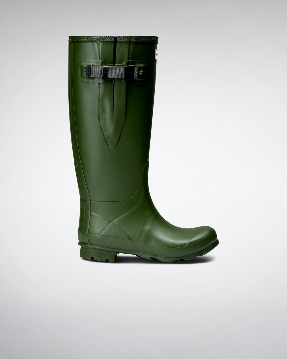 Hunter Mujer Norris Field - Botas Anchas Verde - 438-MSWUOC